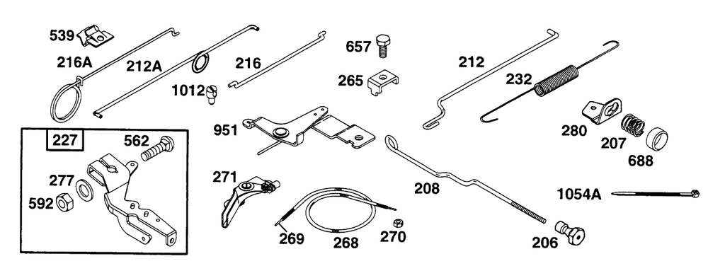 Controls 2 Diagram and Parts List for 290447-1147-XX  Briggs and Stratton Engine
